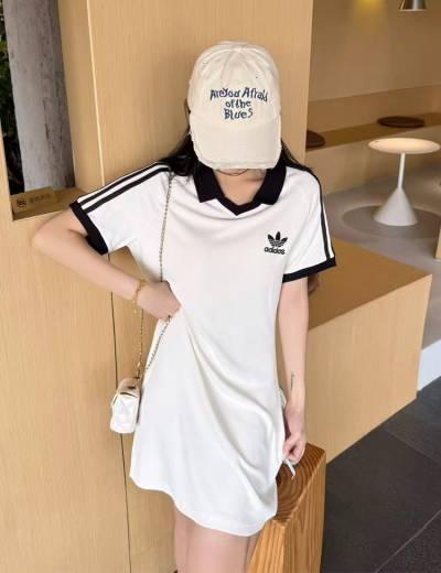 HA8311三叶草Polo长裙 